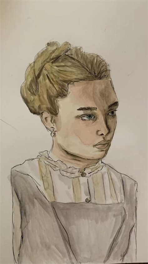Amy March Little Women Watercolor Portrait Portrait Drawing Female