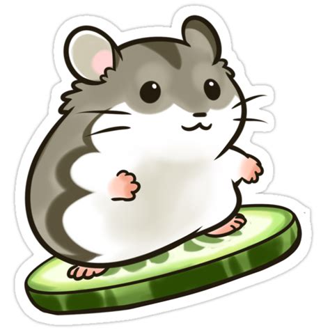 Agouti Djungarian Hamster Stickers By Pawlove Redbubble