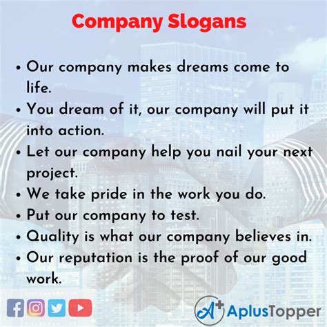 Good Company Slogans Imagesee