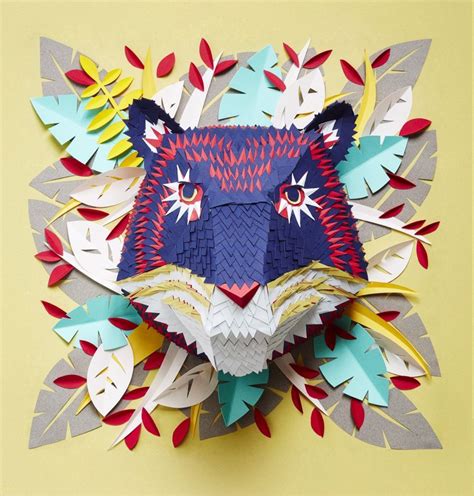 Tigre En Papier Made By Mlle Hipolyte Paper Cut Art D Paper Paper