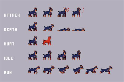 Free Street Animal Pixel Art By Free Game Assets Gui Sprite Tilesets