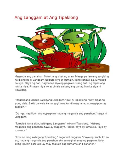Ang Langgam At Tipaklong Images And Photos Finder