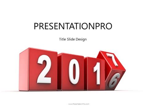 2017 Blocks Falling Wide Calendar PowerPoint template - PresentationPro