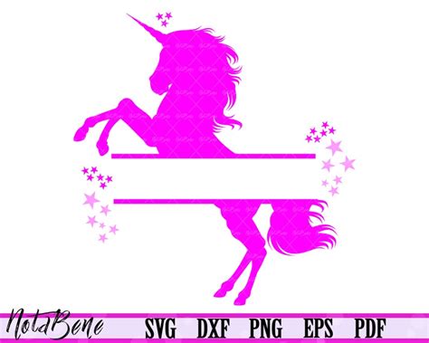 Unicorn Monogram Svg Unicorn Svg Unicorn Monogram Unicorn Etsy