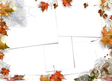 Рамки для текста фото поздравления: Осенние листья и паутинка скачать картинки онлайн шаблон