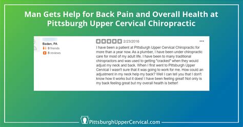 Man Gets Help For Back Pain And Overall Health At Pittsburgh Upper