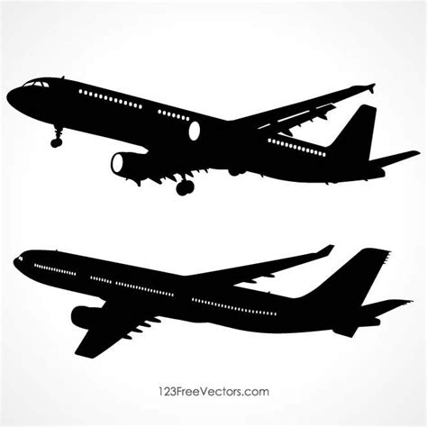 Passenger Airplane Silhouetteai Royalty Free Stock Svg Vector And Clip Art