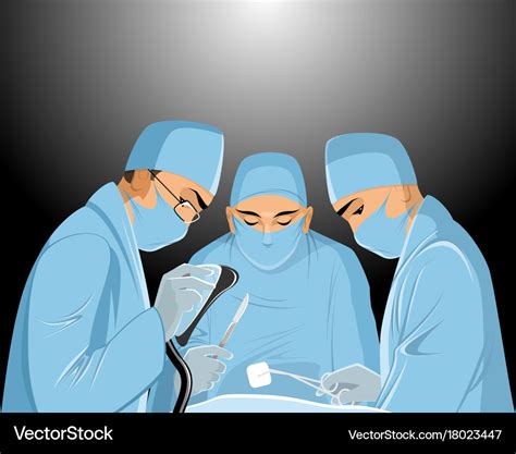 Surgeons In Operating Room Royalty Free Vector Image