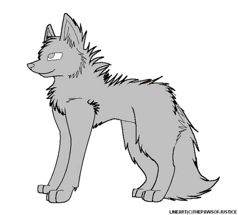 Realistic Wolf Lineart Ms Paint