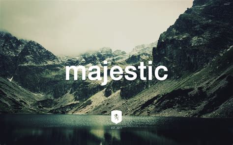 Majestic Casual logo on a mountain lake wallpaper - Music wallpapers ...
