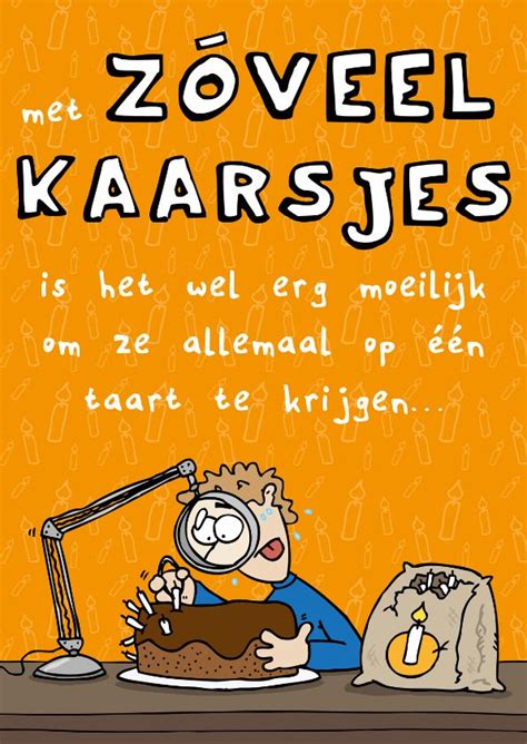 Grappige Handgetekende Kaart Voor De Wat Oudere Jarige Geschikt Voor