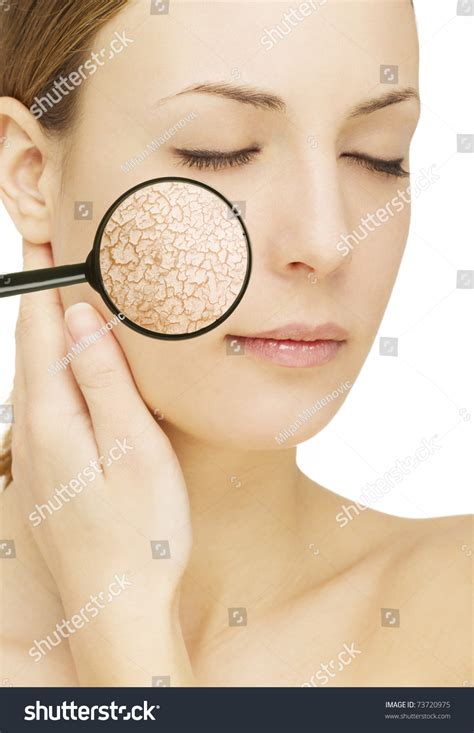 Beautiful Young Woman With Cracked Skin Stock Photo 73720975 Shutterstock
