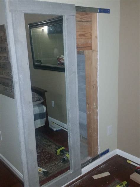 A great roundup of diy door ideas, perfect for anyone looking to add interest. DIY sliding mirror hidden door to under staircase panic ...