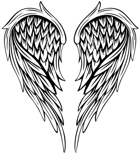 Angel Wings Clip Art Black And White