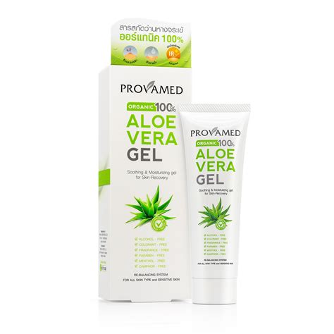 Aloe vera gel can soothe sunburns, fight acne, relieve irritation, moisturize dry patches, and help your skin in general, according to dermatologists. Aloe Vera Gel Organic 100% - Provamed