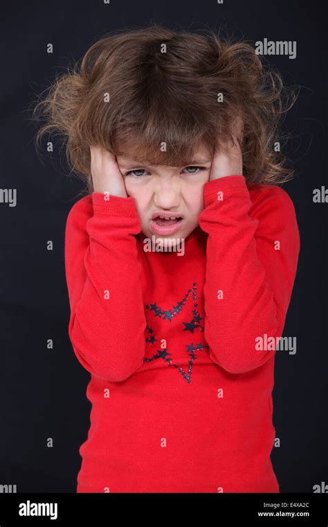 Angry Little Girl Stock Photo Alamy