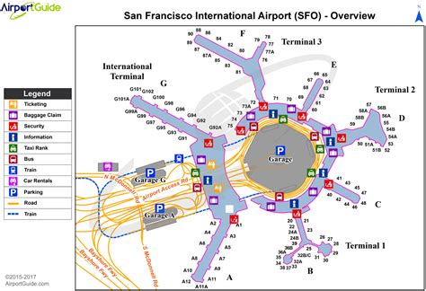 San Francisco San Francisco International Sfo Airport Terminal Maps