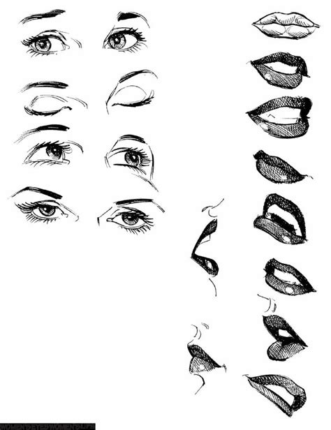 Eyes And Lips Drawing Techniques Drawing Tips Drawing Sketches