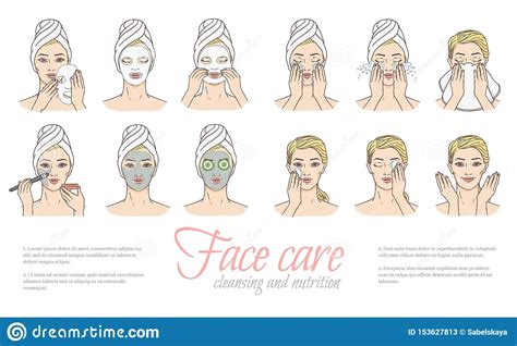 Mulher Do Vetor Que Aplica A M Scara Facial Tratamento Da Cara