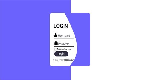 Responsive Login Form Using Html And Css Login Card Html And Css Card