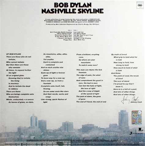Buy Bob Dylan Nashville Skyline Lp Album Re 180 Online For The