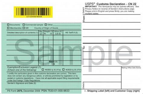 Usps Fillable Customs Form Printable Forms Free Online