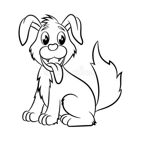 Dog Dachshund Cupid Love Coloring Pages Cartoon Stock Illustration