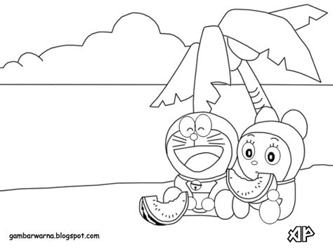 Tag Gambar Mewarnai Doraemon Lucu