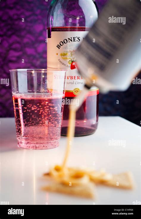 Cheap Wine And Canned Spray Cheese Stock Photo Alamy