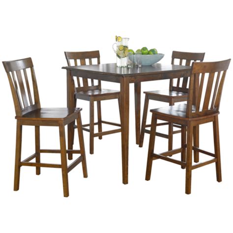 Mainstays 5 Piece Mission Counter Height Dining Set Cherry Color