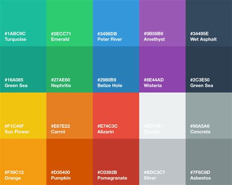 Review Of Flat Color Palette For Website References