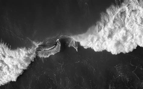 Free Download Hd Wallpaper Grayscale Photo Of Sea Waves Grayscale