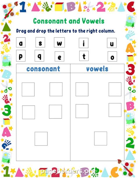 Vowels And Consonants Worksheets Worksheetsday