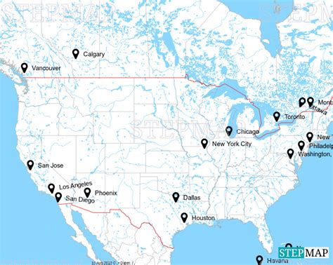 Stepmap North America Landkarte Für Nordamerika