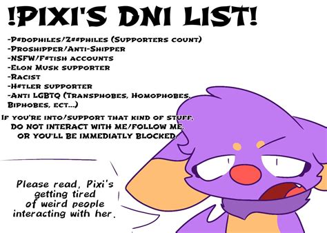 Pixi Team Vampire Nsfw Gtfo On Twitter Dni List Im Getting Tired Of Awful And Gross