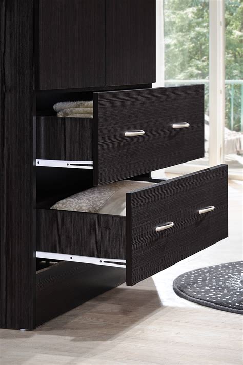 Choose the width and depth of the frames according to your space then finish with doors and interior organizers. Wardrobe Storage Cabinet with 2 Drawers and Hanging Rod ...