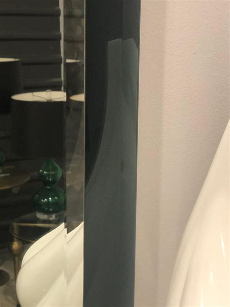 decorative contemporary beveled edge black glass mirror for sale at 1stdibs