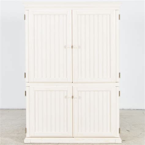 White Computer Desk Armoire By Pottery Barn Ebth