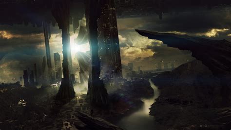 Sci Fi Landscape Hd Wallpaper Background Image 2560x1440