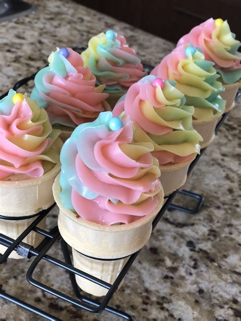 Cupcake Ice Cream Cones Ice Cream Birthday Cake Ice Cream Theme Ice