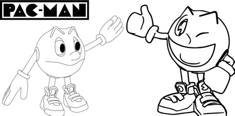 The illustration was made using pen and ink and. Pacman welcome coloring page