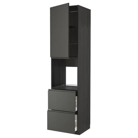 Presencia, apariencia, aspecto, facha, planta, distinción, prestancia, exterior, modales, ademanes. METOD / MAXIMERA Armoire pour four+porte/2 tiroirs - noir ...