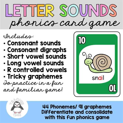 Letter Sounds Phonics Card Game — Teachie Tings