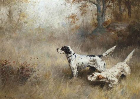 Percival Leonard Rosseau 1858 English Setter Dogs Wildlife Art Dog