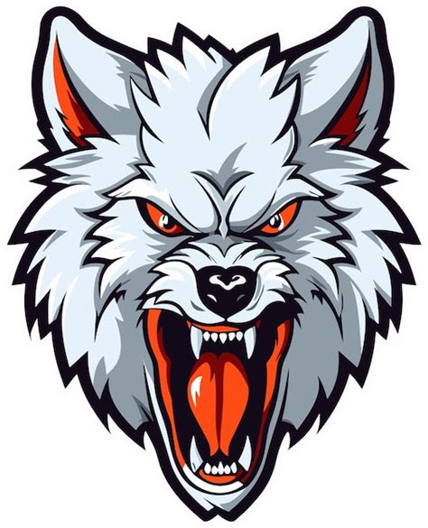 Premium Vector Head A Angry Wolf Mascot Sport Logo Design