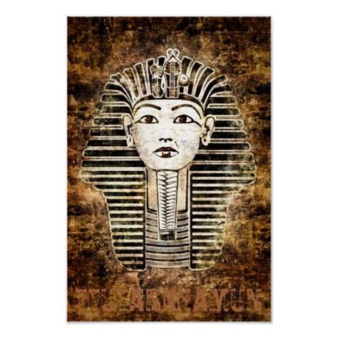 King Tut Tutankhamun Pharaoh Vintage Style Posters Egyptian Pharaoh