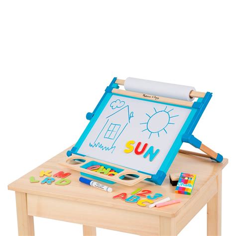Melissa And Doug Double Sided Magnetic Tabletop Art Easel Dry Erase