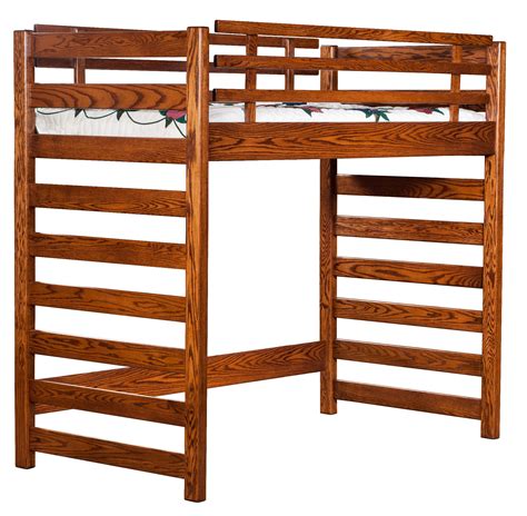 This bed frame has a wooden slatted base and includes the headboard, foot end and side railings. Ladder Loft Bed | Ladder Loft Solid Wood Bed | Ladder Loft ...