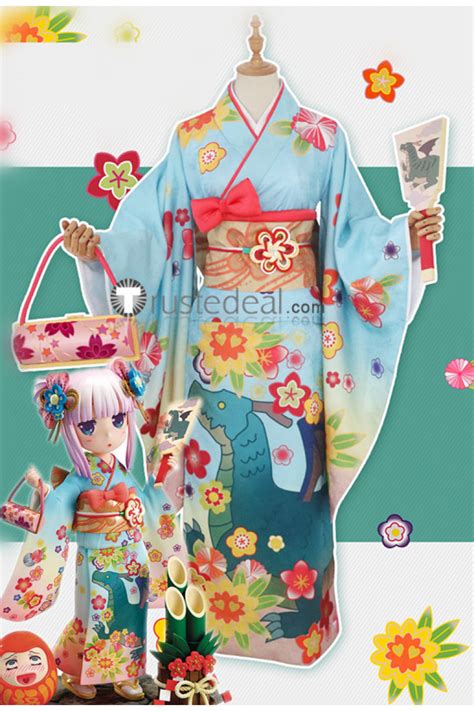 Miss Kobayashis Dragon Maid Kanna Kamui Finest Kimono Cosplay Costume