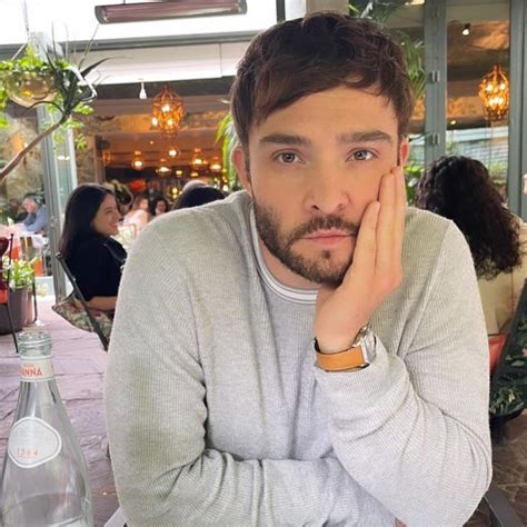 ed westwick teases his halloween costume with nude bathroom selfie